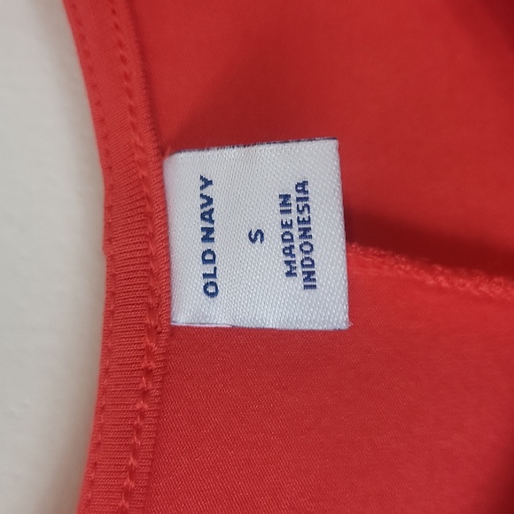 OLD NAVY Orange Sleeves Rayon Tent Swing Midi Dress - Picture 2 of 7